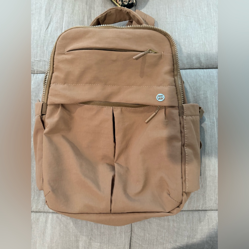 Compact Tan Backpack - Casual Everyday Bag
